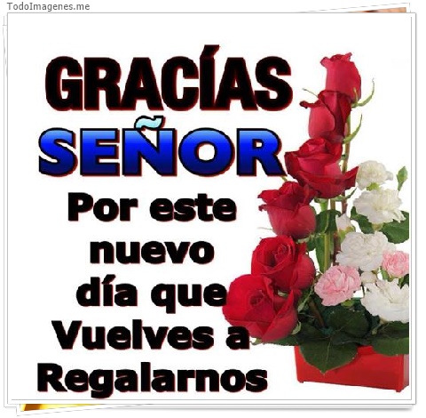 imagen de GRACIAS SEÑOR por este nuevo día que vuelves a regalarnos