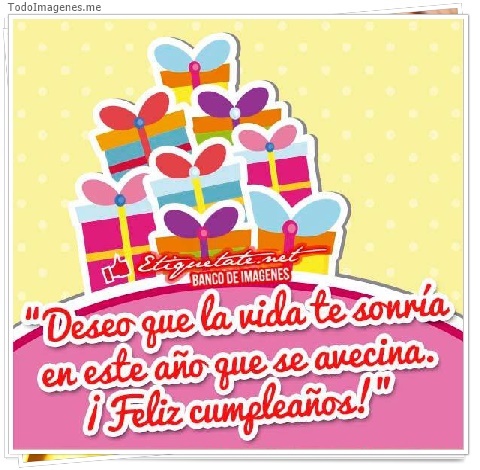 imagen de Deseo que la vida te sonría en este año que se avecina. ¡Feliz Cumpleaños!